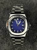 Patek Philip Luxury Watch – Silver Blue