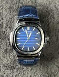 Patek Philip Luxury Watch – Leather Blue (Buckle Lock)