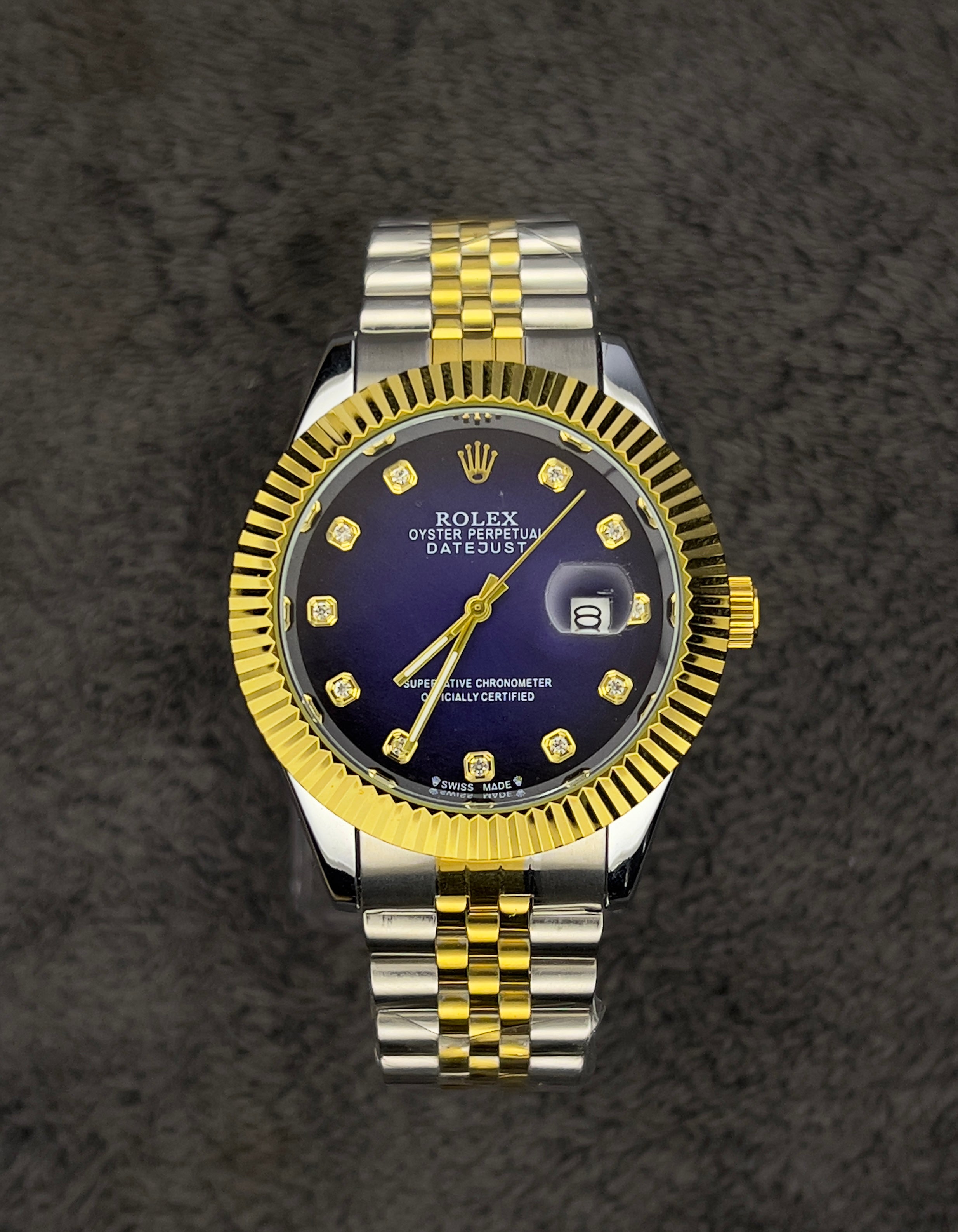 RLX DATEJUST MEN'S WATCH – TWO TONE GOLD & SILVER | BLUE DIAL