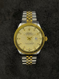 RLX DATEJUST MEN'S WATCH – TWO TONE GOLD & SILVER | GOLDEN DIAL
