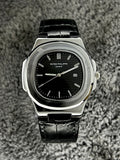 Patek Philip Luxury Watch – Leather Black and Black