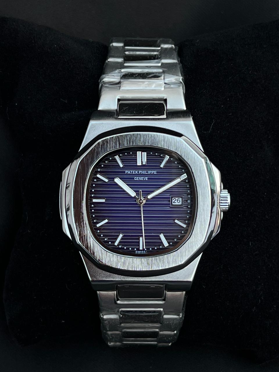 Patek Philip Luxury Watch – Silver Blue