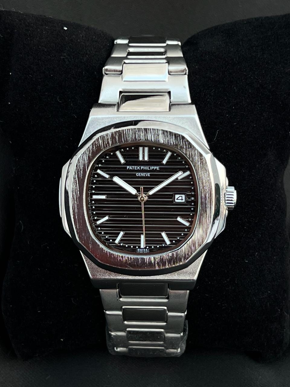 Patek Philip Luxury Watch – Silver Black